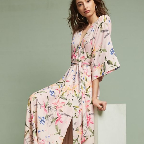 Anthropologie Dresses & Skirts - Yumi Kim Floral Kimono Maxi Dress